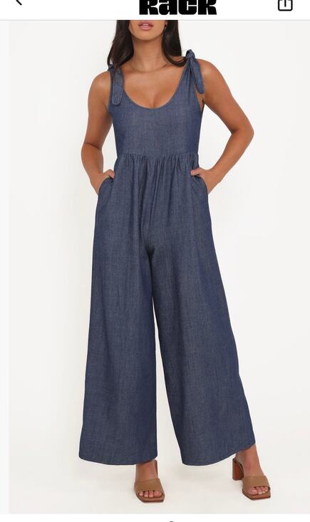 Petal & Pup Pants - Petal & Pup Ayla Chambray Jumpsuit - Women's Large